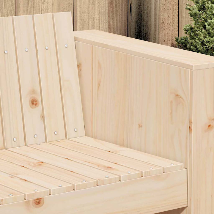 Havemøbelsofa Naturfarvet 185,5 x 60 x 62 cm Massiv fyrretræ