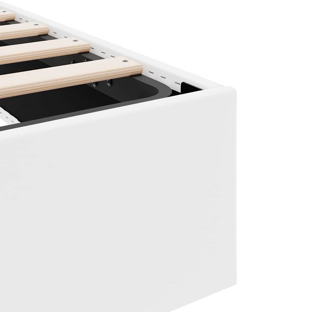 Opbevaringsseng Hvid 100 x 203 cm Kunstlæder