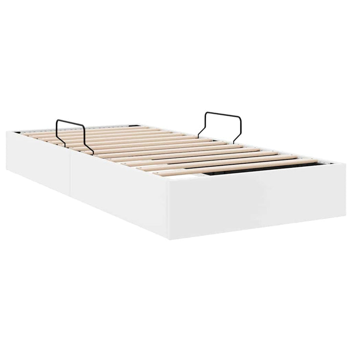 Opbevaringsseng Hvid 100 x 203 cm Kunstlæder