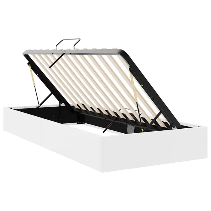 Opbevaringsseng Hvid 100 x 203 cm Kunstlæder
