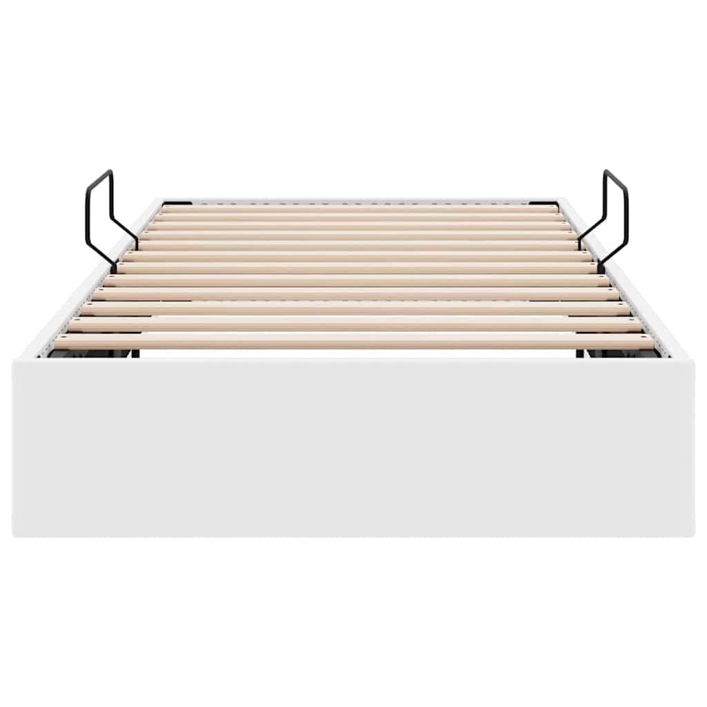 Opbevaringsseng Hvid 100 x 203 cm Kunstlæder