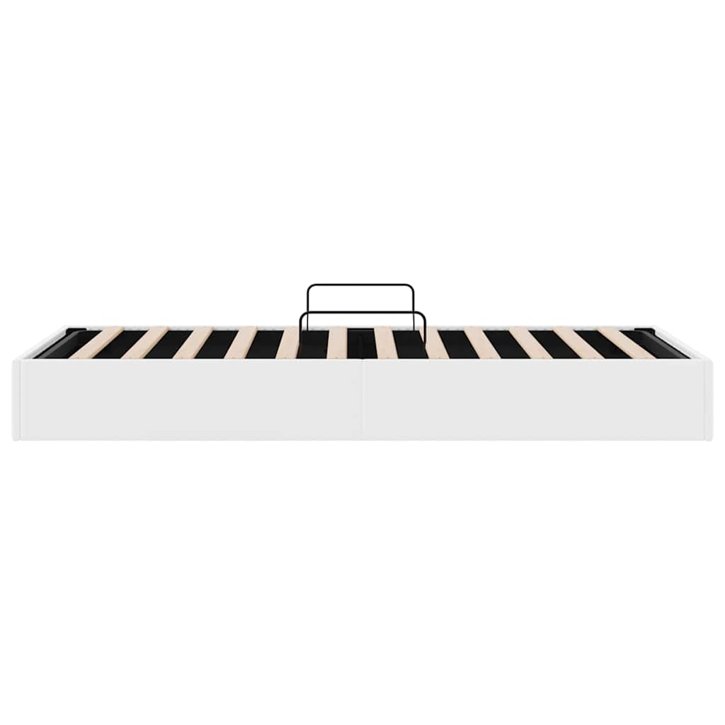 Opbevaringsseng Hvid 100 x 203 cm Kunstlæder