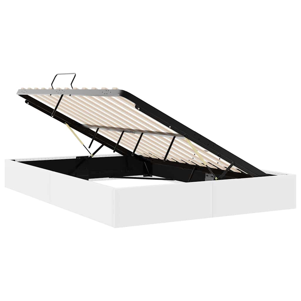 Opbevaringsseng med opbevaring Ren Hvid 137 x 190 cm Kunstlæder