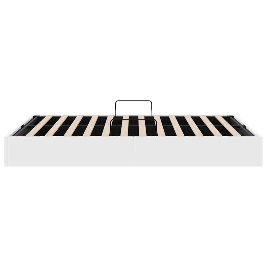 Opbevaringsseng med opbevaring Ren Hvid 137 x 190 cm Kunstlæder
