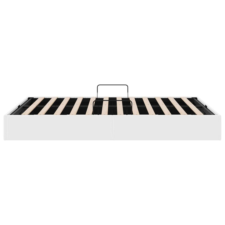 Opbevaringsseng med opbevaring Ren Hvid 137 x 190 cm Kunstlæder
