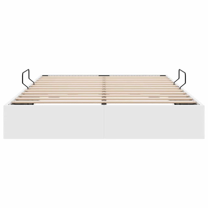 Opbevaringsseng med opbevaring Ren Hvid 153 x 203 cm Kunstlæder