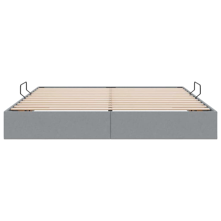 Opbevaringsseng med opbevaring Lysegrå 180 x 200 cm Stof