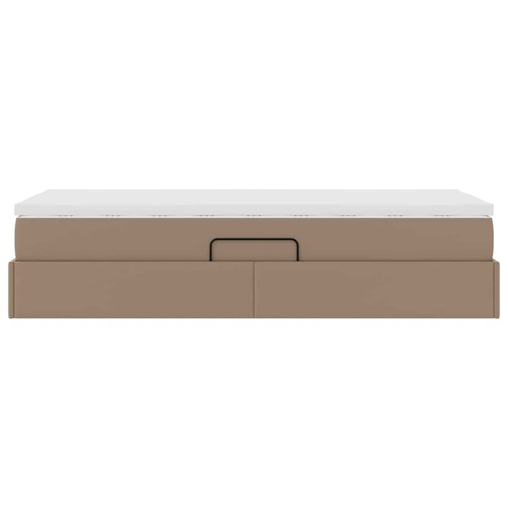 Seng med opbevaring og madras Cappuccino 100 x 200 cm