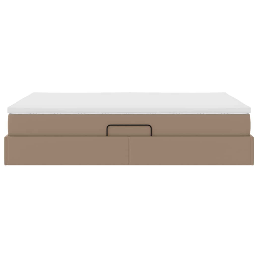 Seng med opbevaring og madras Cappuccino 140 x 190 cm