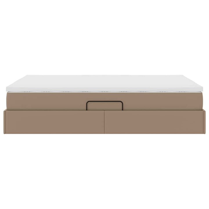 Seng med opbevaring og madras Cappuccino 140 x 190 cm