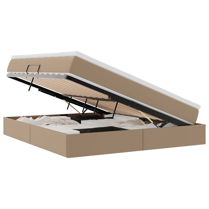 Seng med opbevaring og madras Cappuccino 160 x 200 cm