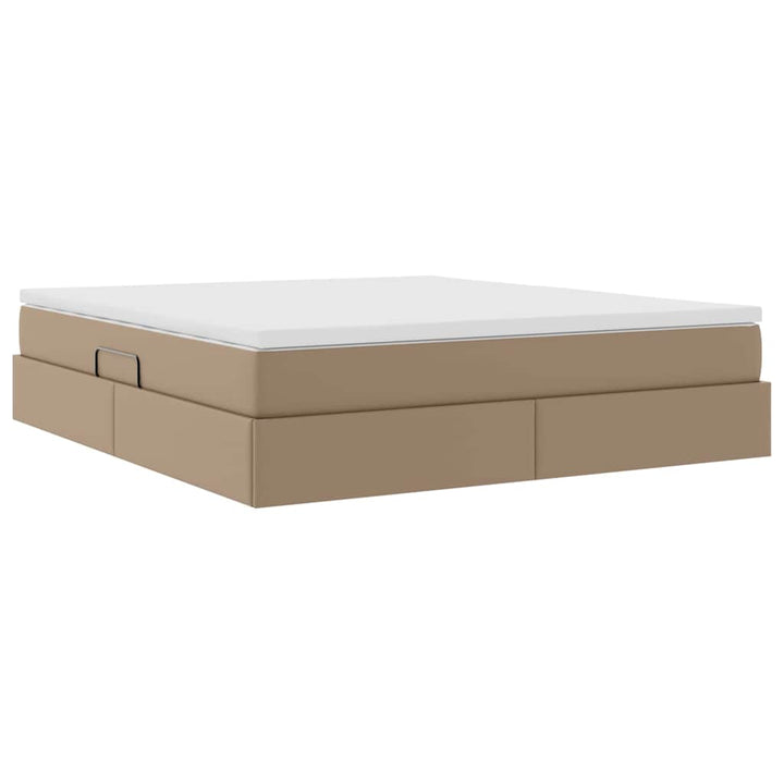 Seng med opbevaring og madras Cappuccino 160 x 200 cm