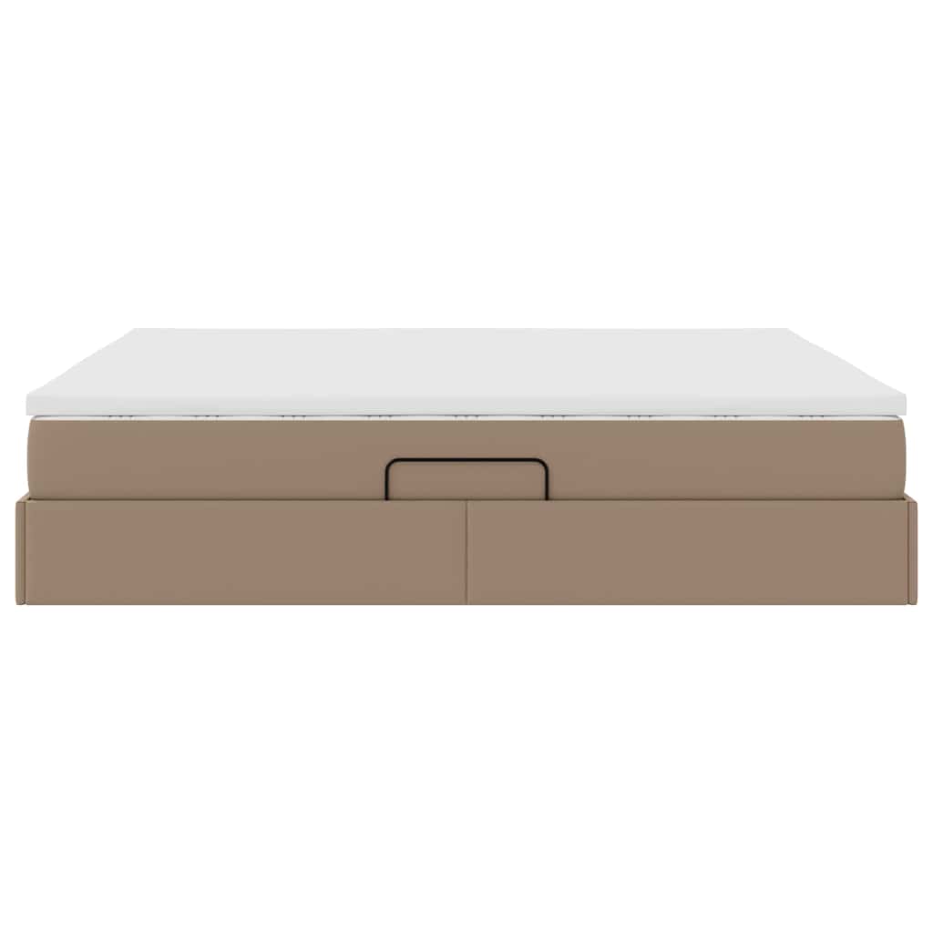 Seng med opbevaring og madras Cappuccino 160 x 200 cm