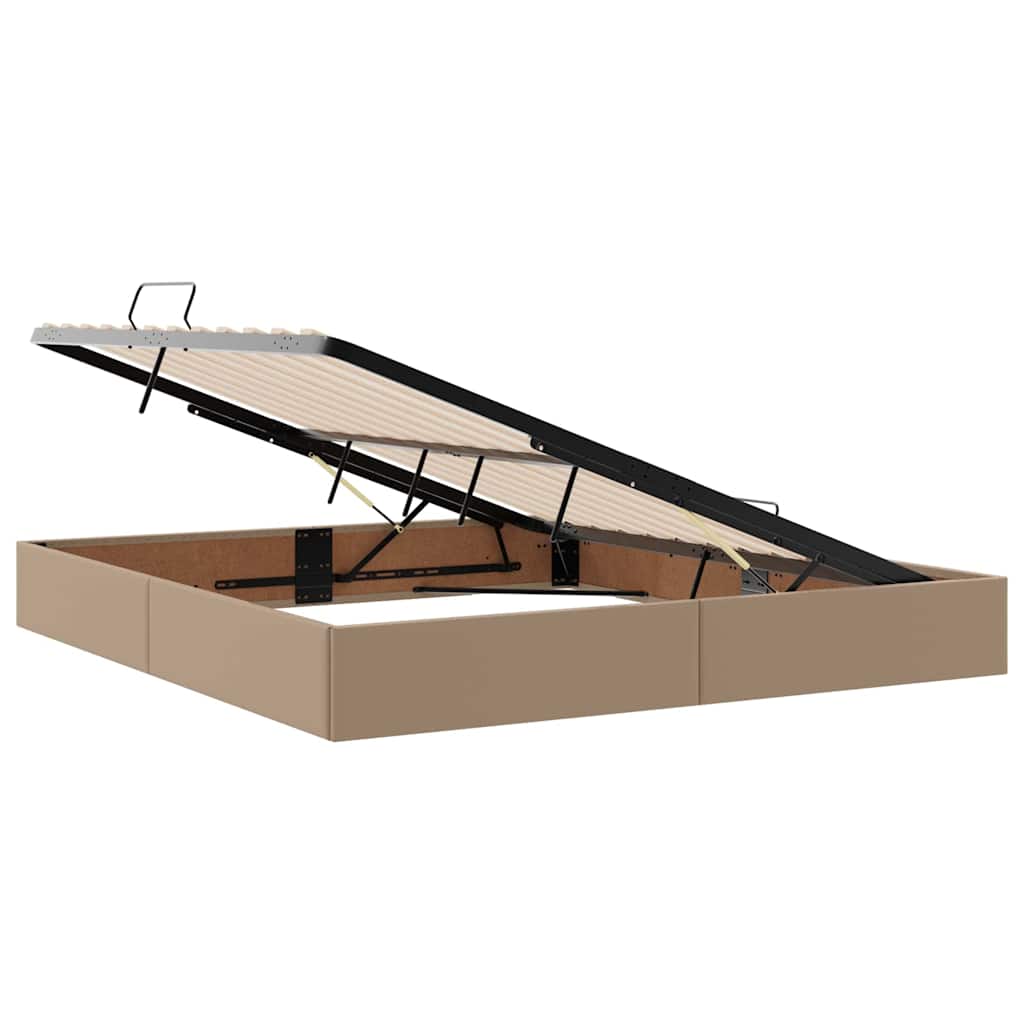 Seng med opbevaring og madras Cappuccino 180 x 200 cm