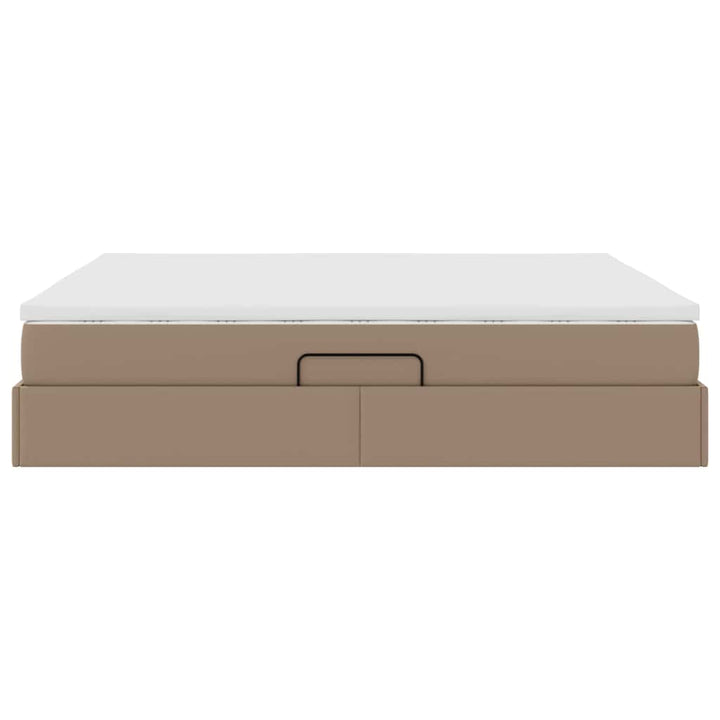 Seng med opbevaring og madras Cappuccino 180 x 200 cm