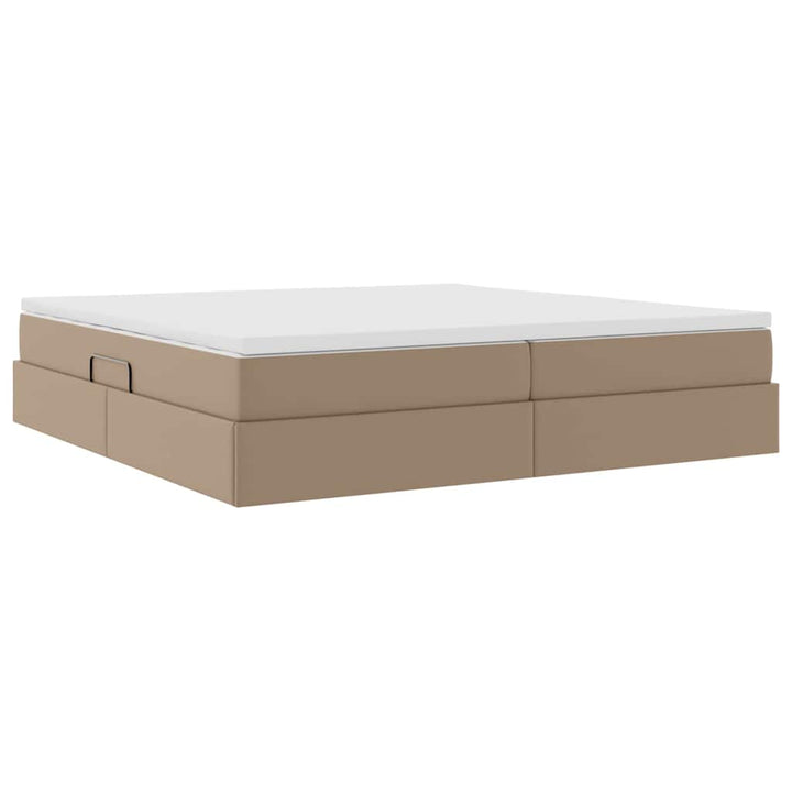 Seng med opbevaring og madras Cappuccino 200 x 200 cm