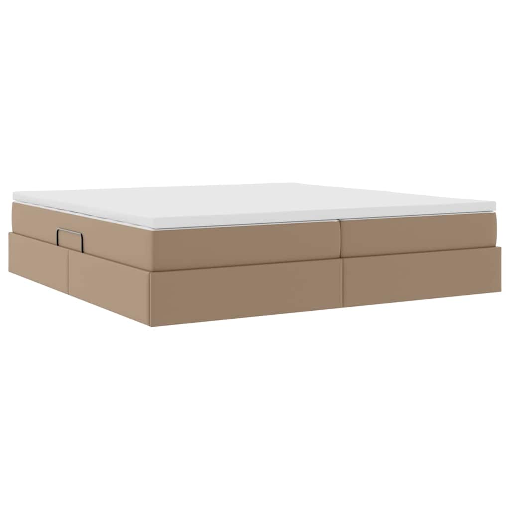 Seng med opbevaring og madras Cappuccino 200 x 200 cm