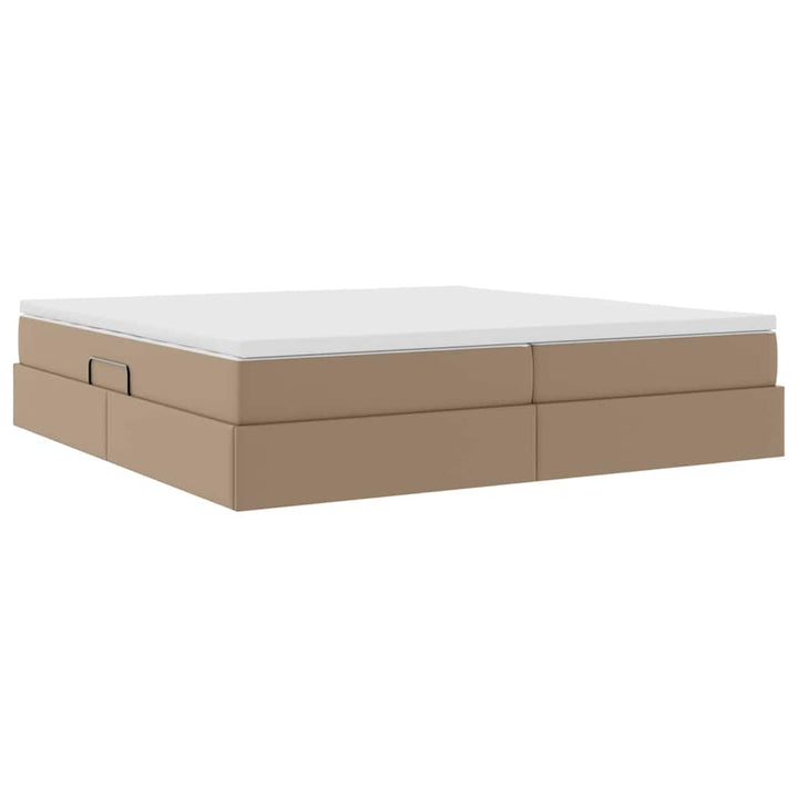 Seng med opbevaring og madras Cappuccino 200 x 200 cm