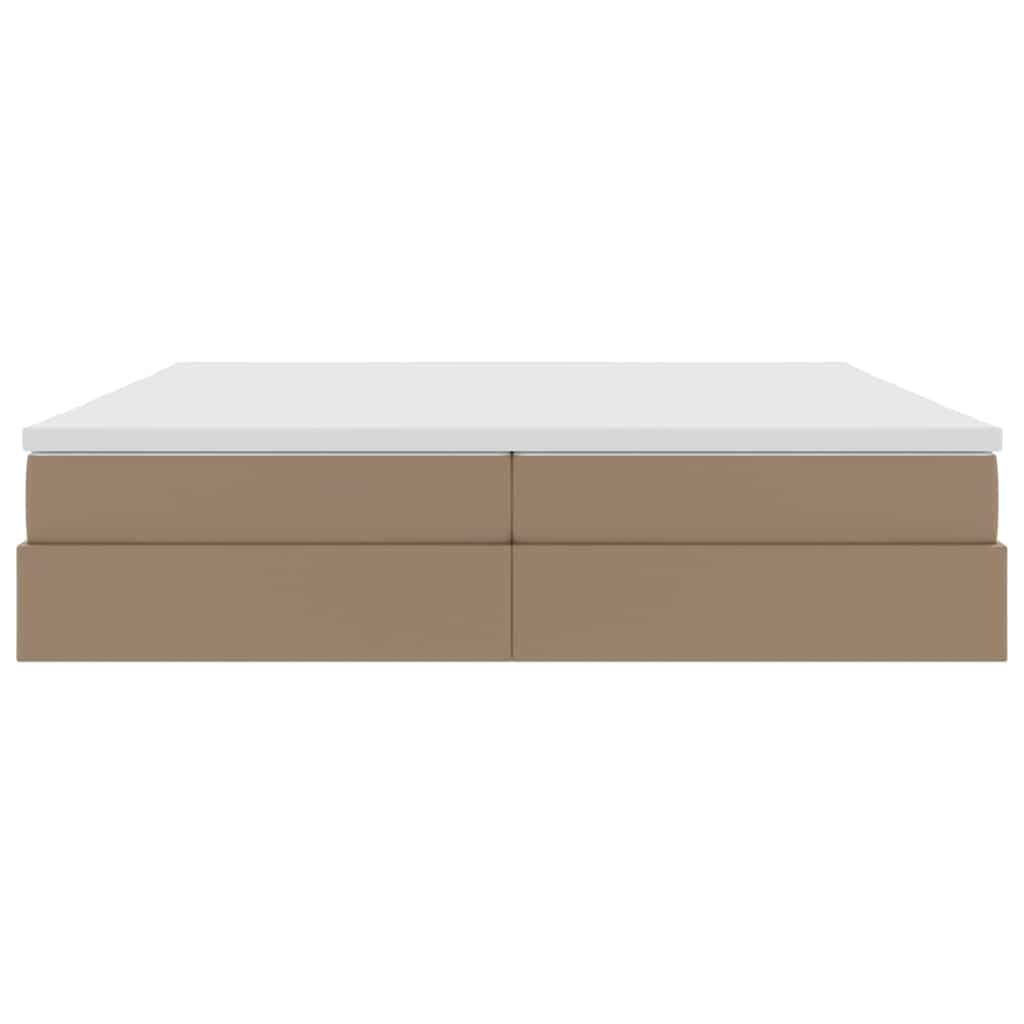 Seng med opbevaring og madras Cappuccino 200 x 200 cm