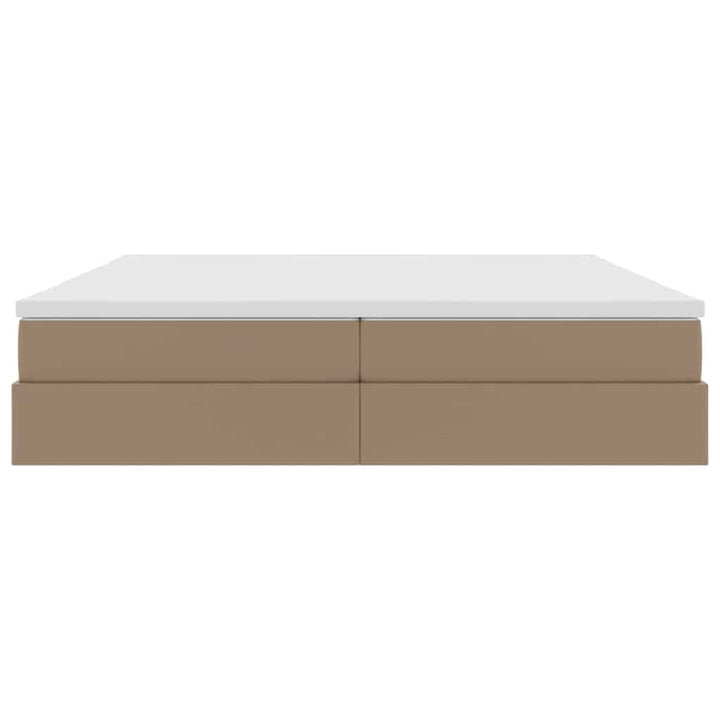 Seng med opbevaring og madras Cappuccino 200 x 200 cm