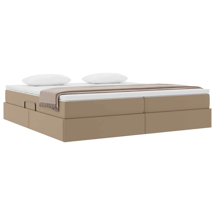 Seng med opbevaring og madras Cappuccino 200 x 200 cm