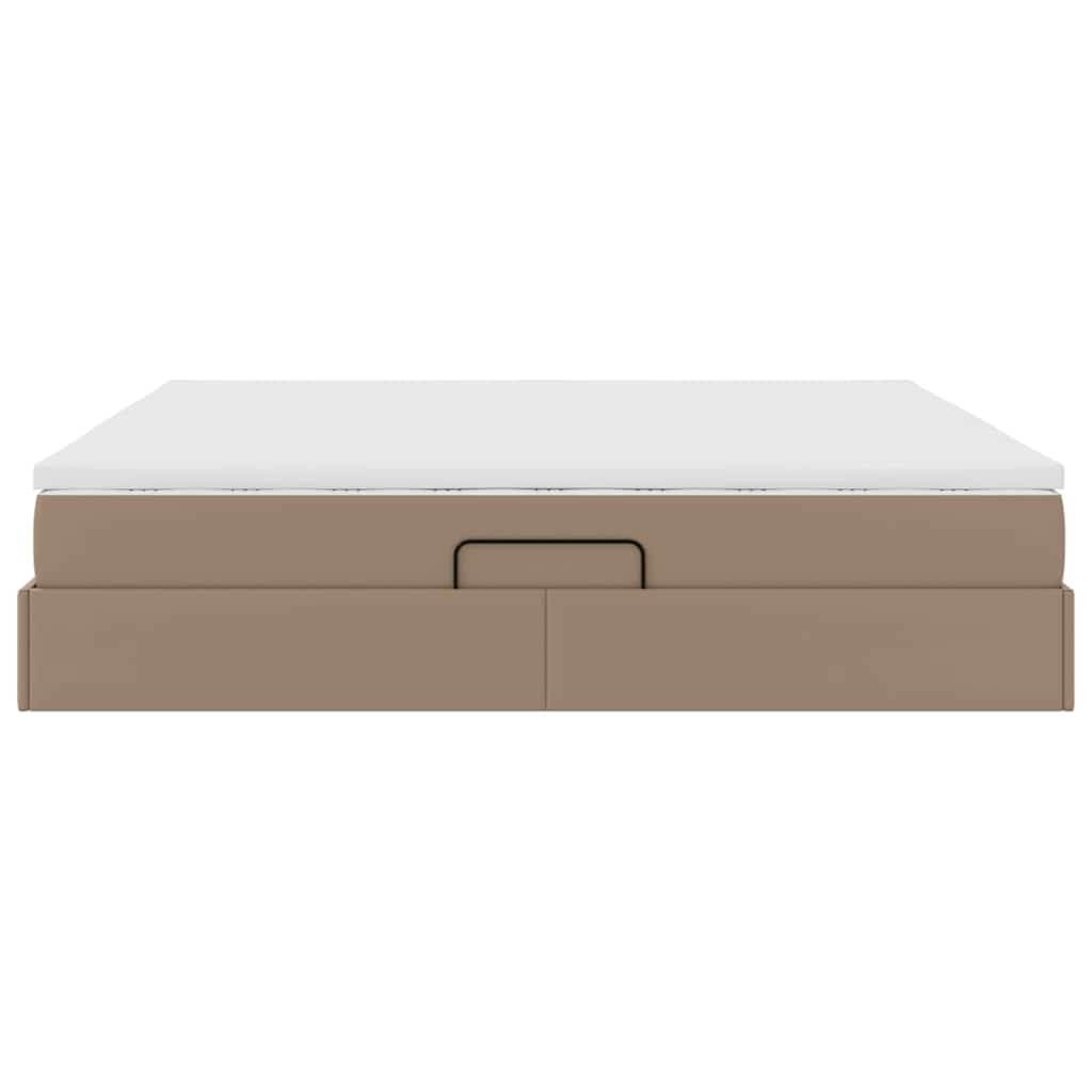 Seng med opbevaring og madras Cappuccino 200 x 200 cm