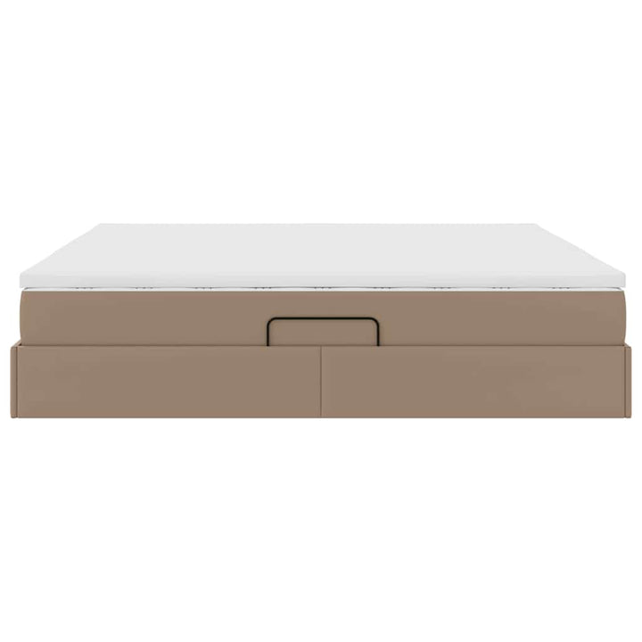 Seng med opbevaring og madras Cappuccino 200 x 200 cm