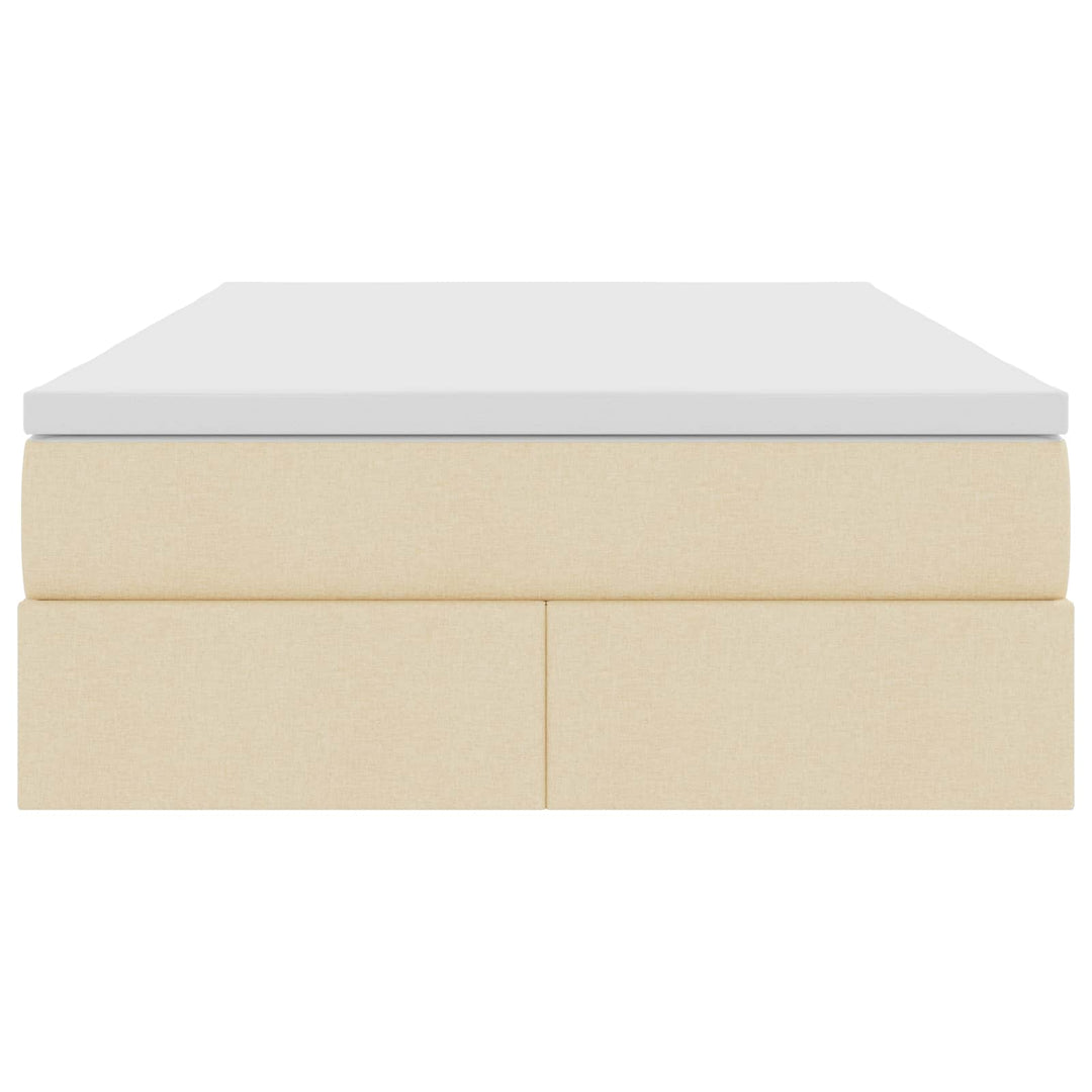 Seng med opbevaring og madras Creme 120 x 190 cm Polyester