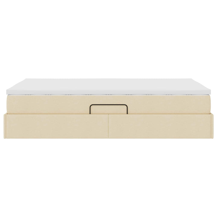 Seng med opbevaring og madras Creme 120 x 190 cm Polyester