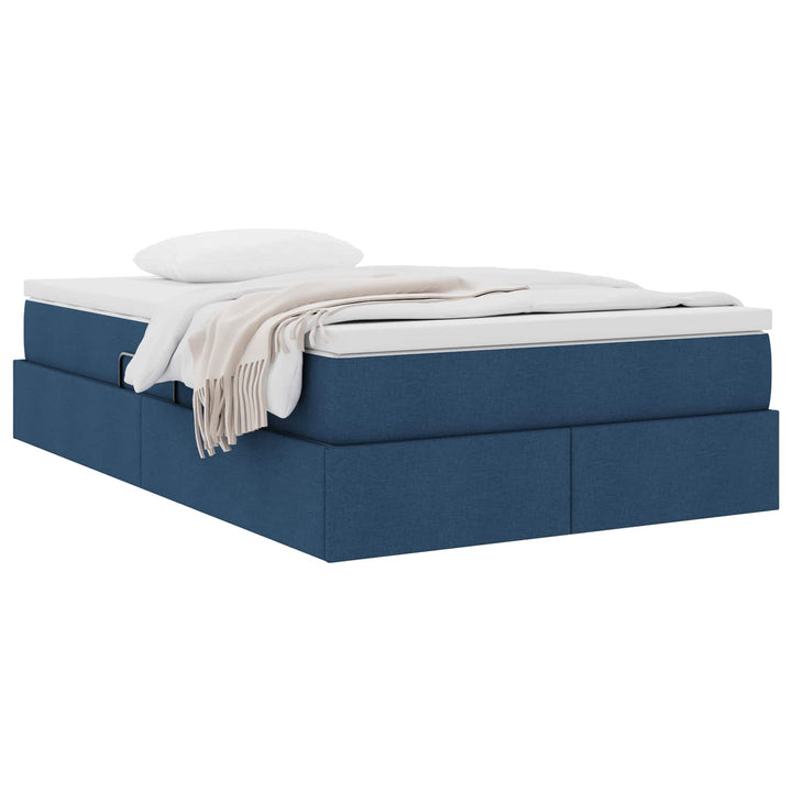 Seng med opbevaring og madras Blå 120 x 190 cm Polyester