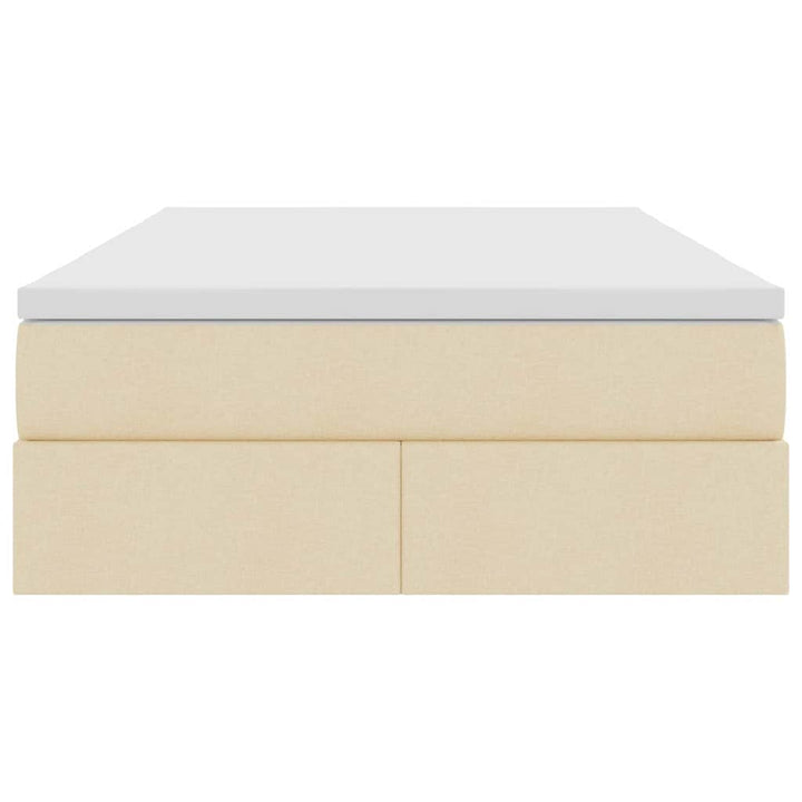 Seng med opbevaring og madras Creme 120 x 200 cm Polyester