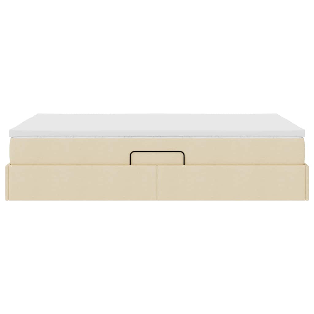 Seng med opbevaring og madras Creme 120 x 200 cm Polyester