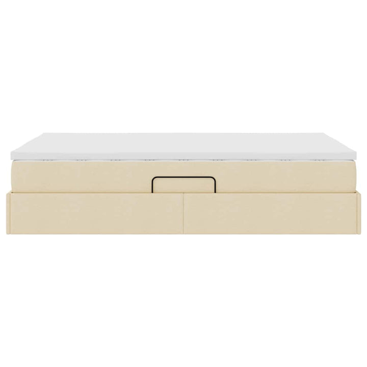 Seng med opbevaring og madras Creme 120 x 200 cm Polyester