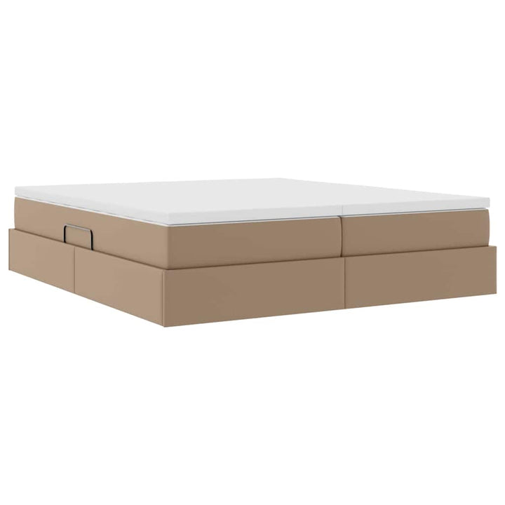 Seng med opbevaring og madras Cappuccino 180 x 200 cm