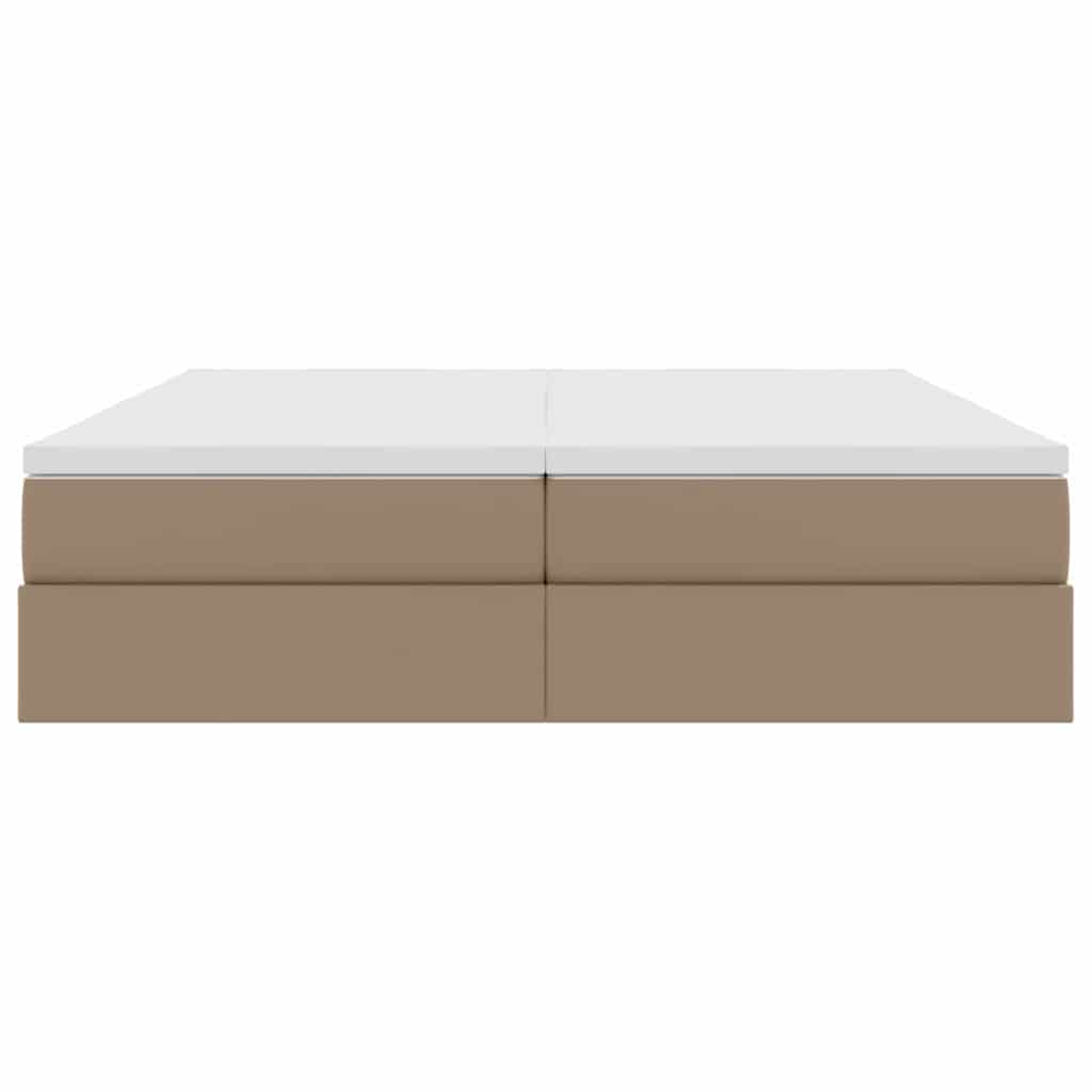 Seng med opbevaring og madras Cappuccino 180 x 200 cm