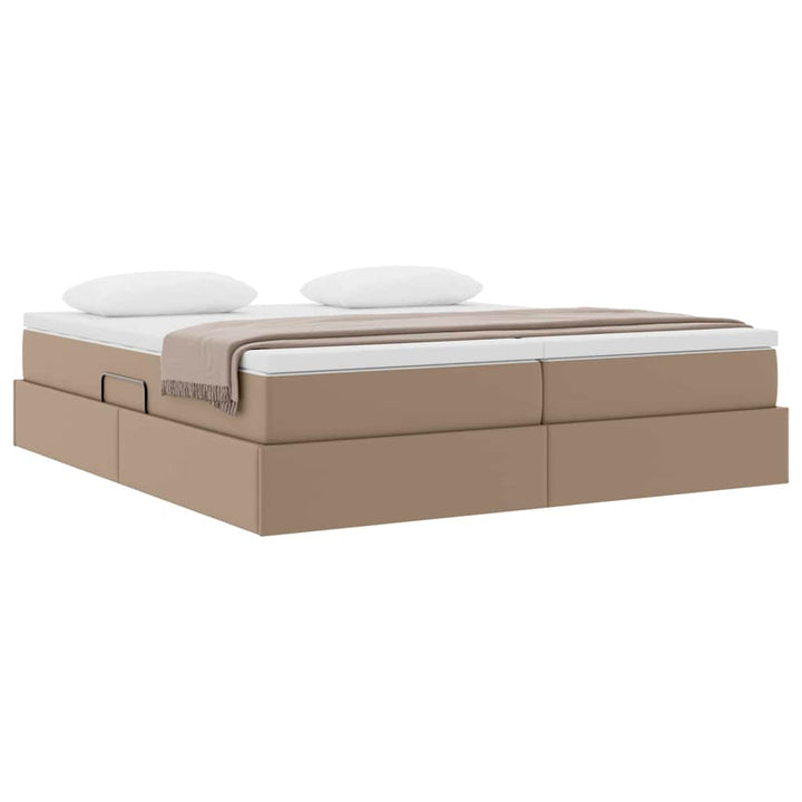 Seng med opbevaring og madras Cappuccino 180 x 200 cm
