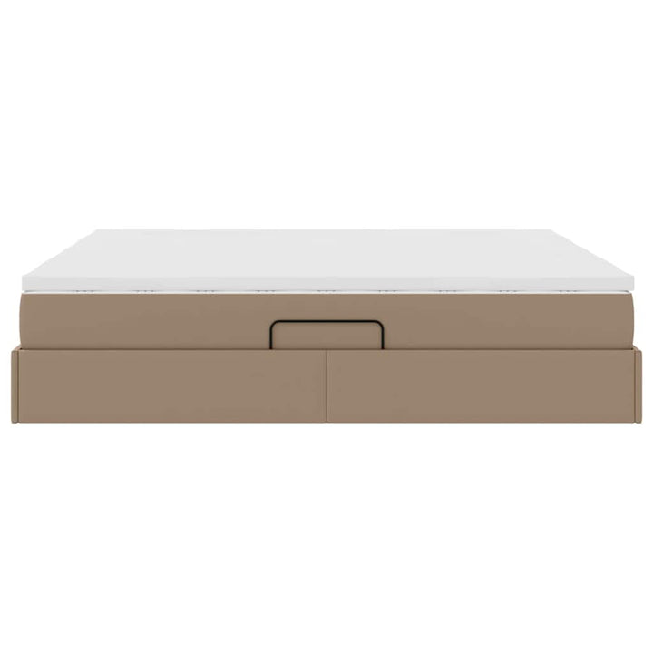 Seng med opbevaring og madras Cappuccino 180 x 200 cm