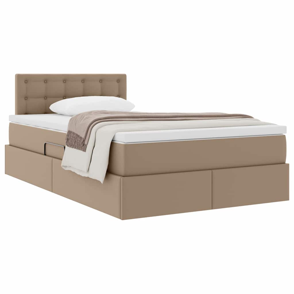 Seng med opbevaring og madras Cappuccino 120 x 200 cm