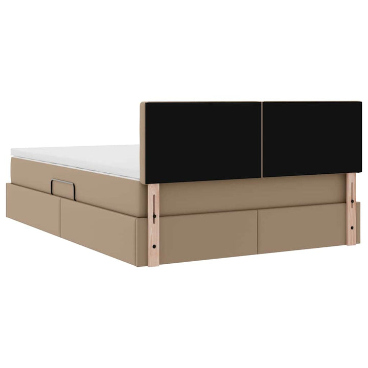 Seng med opbevaring og madras Cappuccino 140 x 200 cm