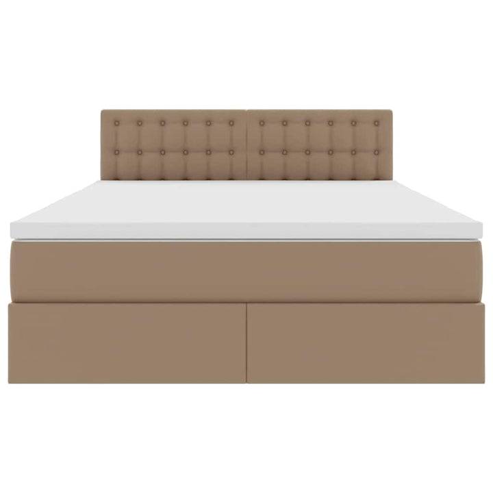 Seng med opbevaring og madras Cappuccino 140 x 200 cm