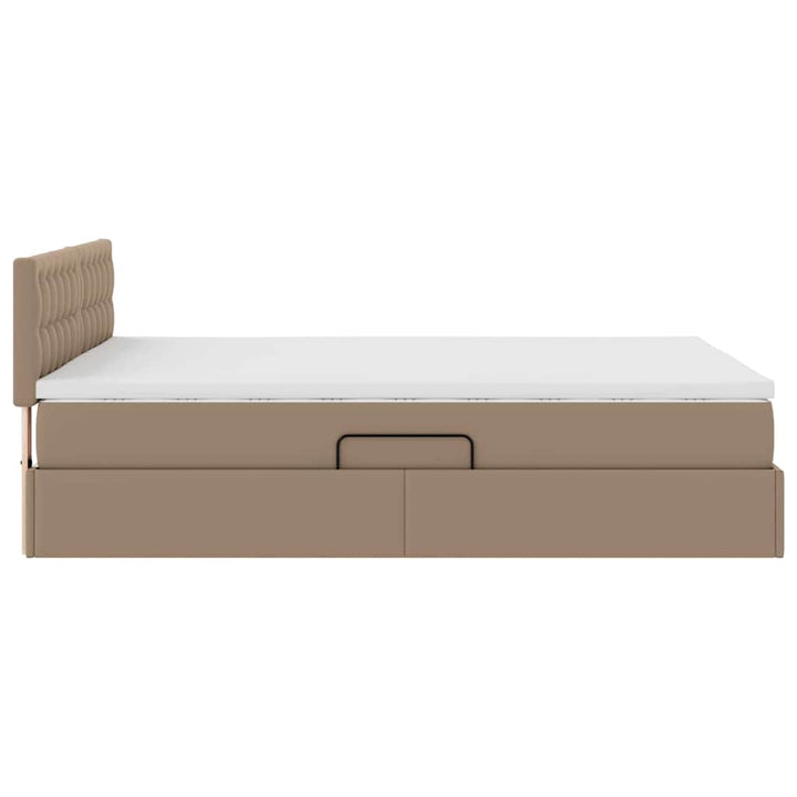 Seng med opbevaring og madras Cappuccino 140 x 200 cm
