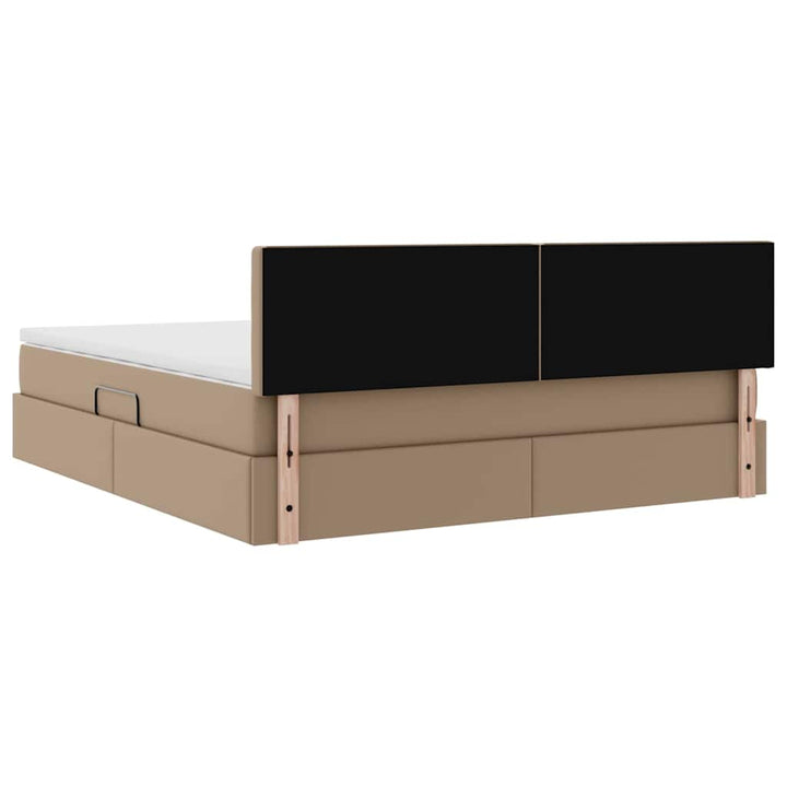 Seng med opbevaring og madras Cappuccino 160 x 200 cm