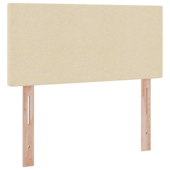 Seng med opbevaring og madras Creme 90 x 200 cm Konstrueret træ