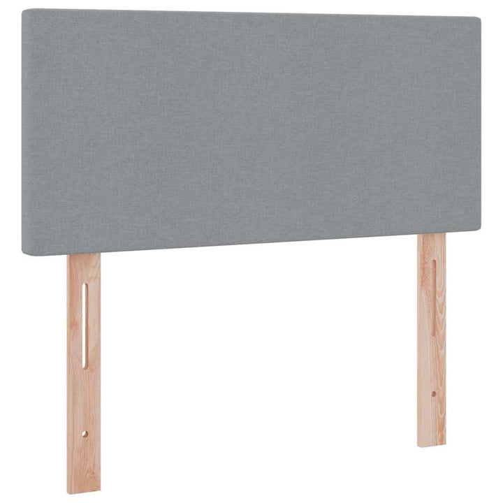 Seng med opbevaring og madras med madras Lysegrå 100 x 200 cm