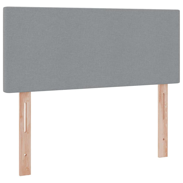Seng med opbevaring og madras Lysegrå 120 x 190 cm Fløjl