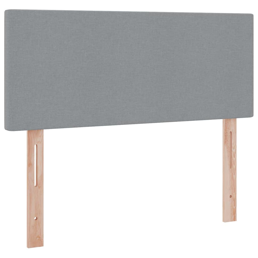 Seng med opbevaring og madras Lysegrå 120 x 200 cm Fløjl
