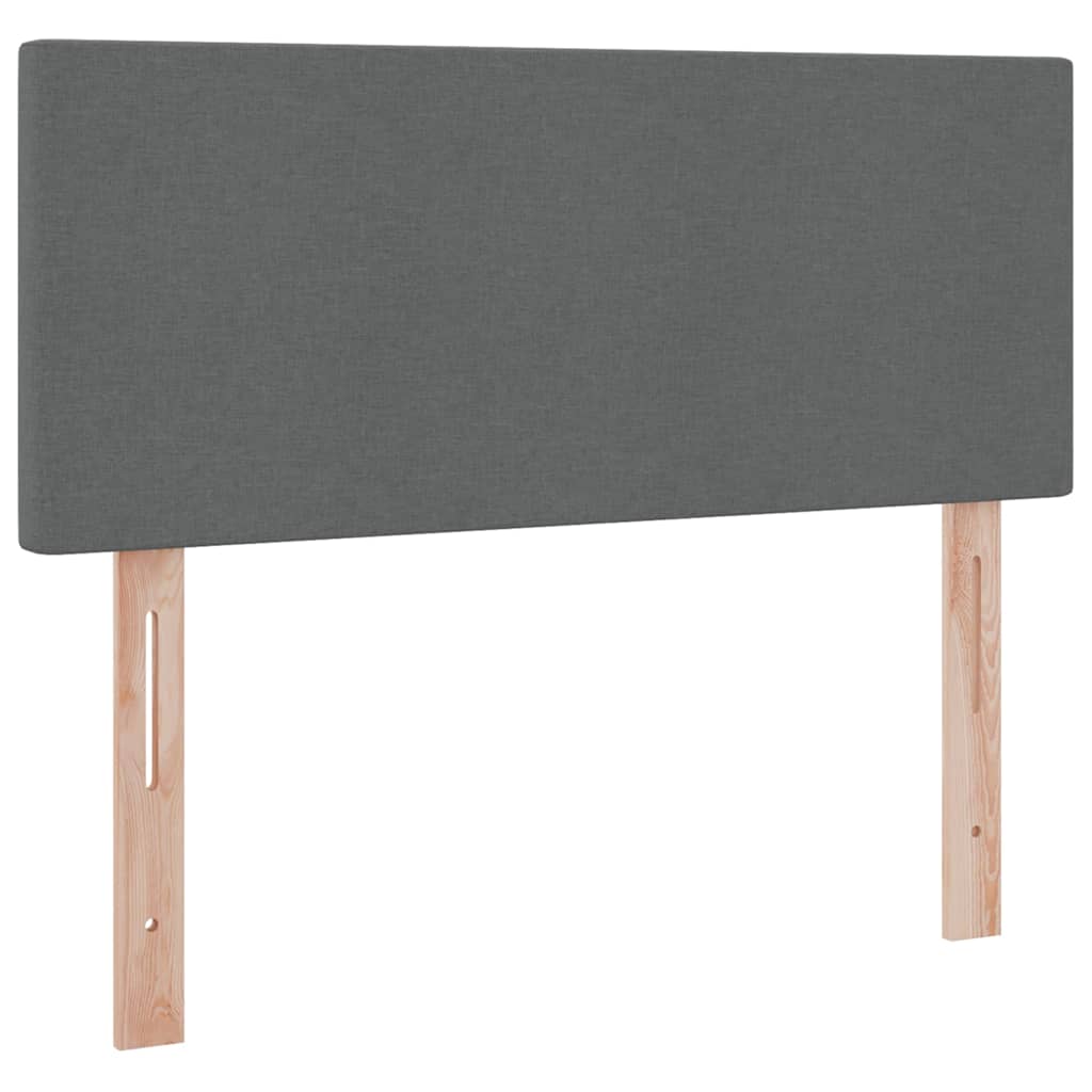 Seng med opbevaring og madras Mørkegrå 120 x 200 cm Fløjl