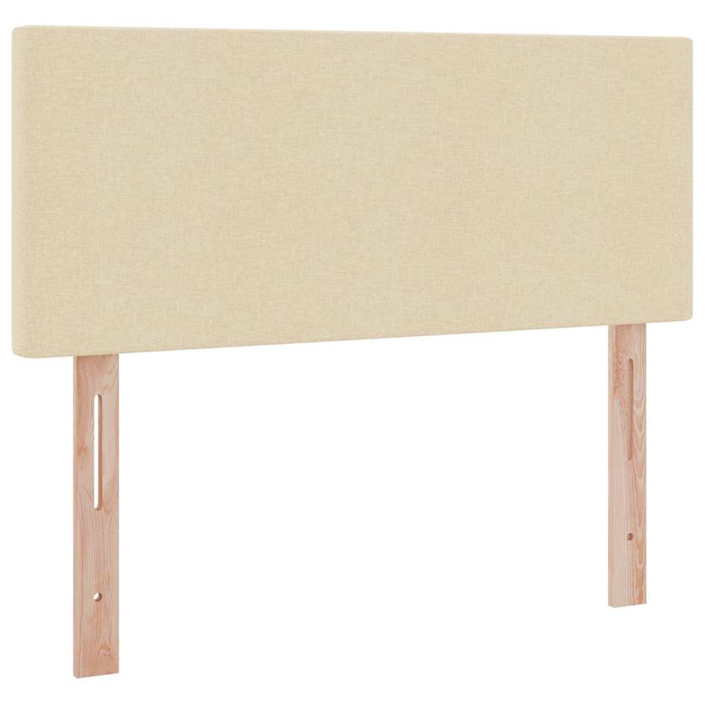 Seng med opbevaring og madras Creme 120 x 200 cm Fløjl