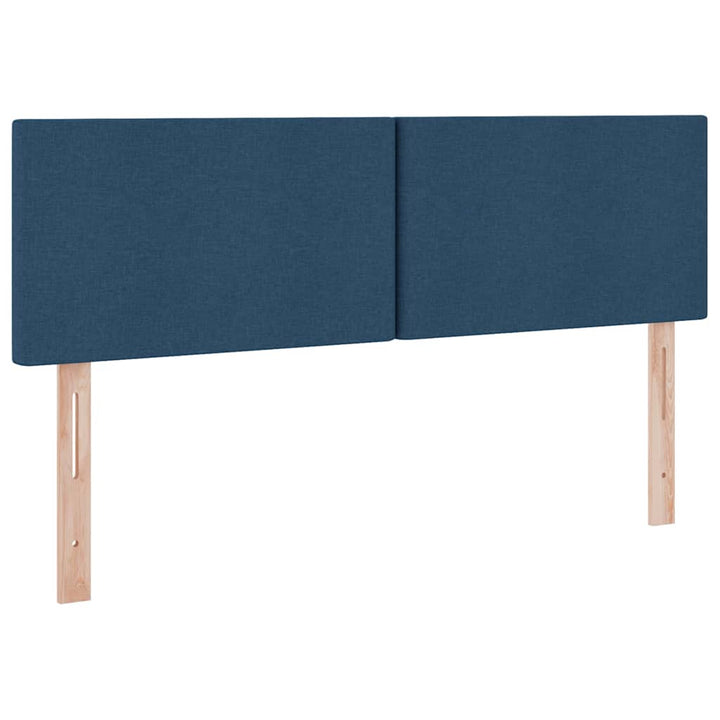 Seng med opbevaring og madras Blå 140 x 190 cm Fløjl