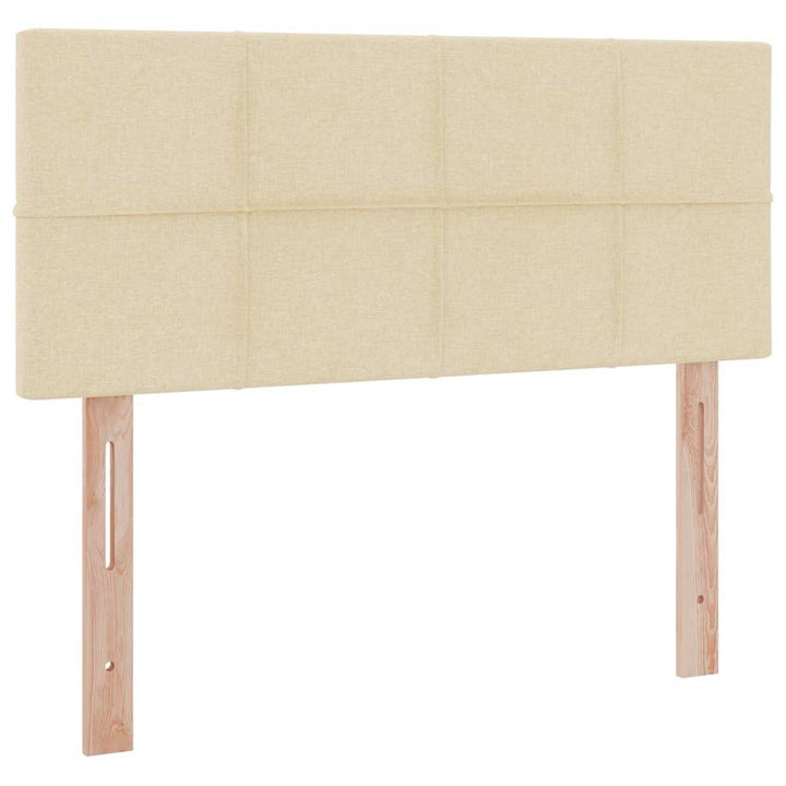 Seng med opbevaring og madras med madras Creme 120 x 190 cm